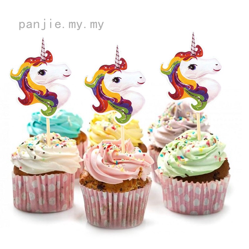 Panjie Cartoon Party Cupcake Topper Happy Birthday Party Baby