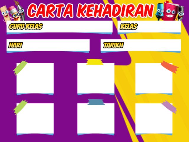 Carta Kehadiran Kelas Abad 21 Maria Langdon