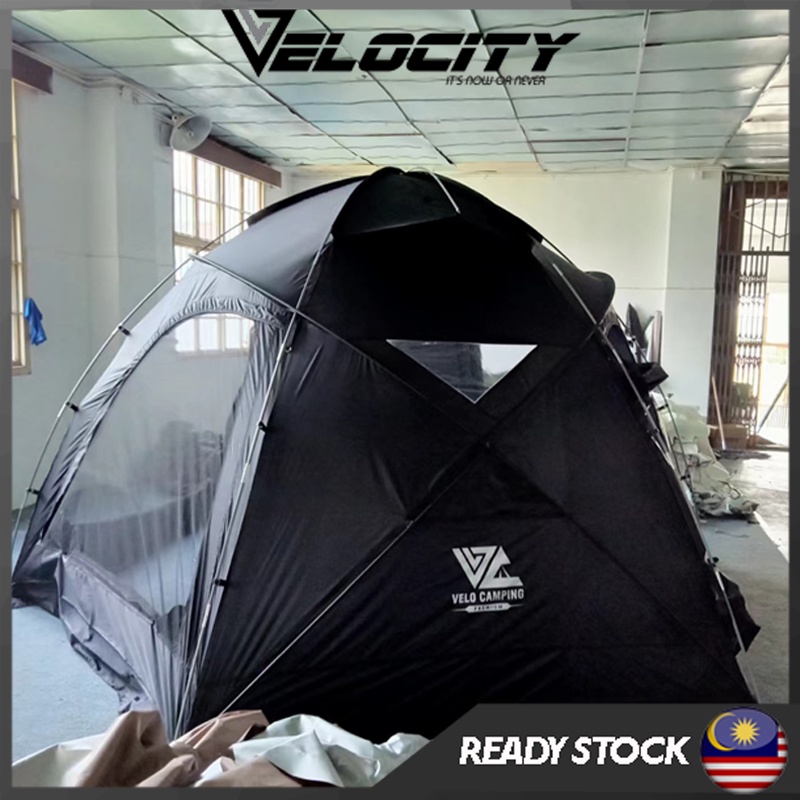 Velo Camping Ball Type Tent Black Premium Water Resistant Tent Outdoor ...