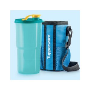 TUPPERWARE THIRSTQUAKE TUMBLER 900ml WITH POUCH BLUE