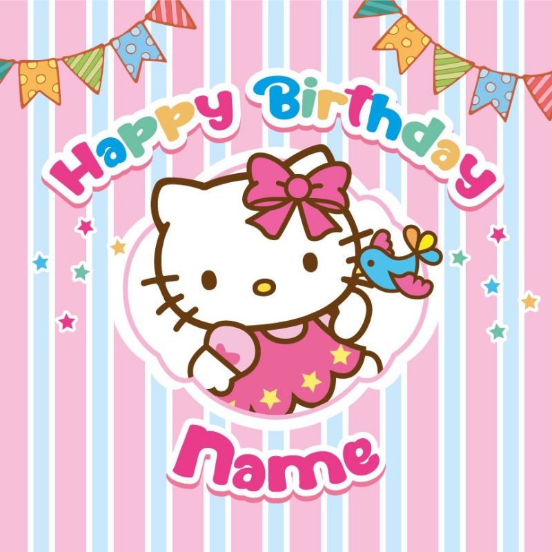 Hello Kitty Theme Banner DiY Birthday Party Deco | Shopee Malaysia