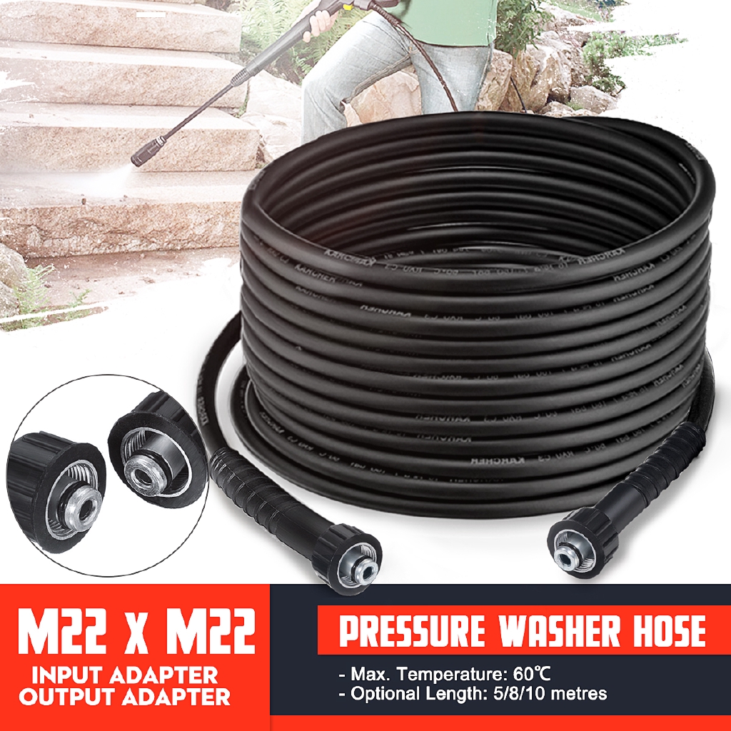 5/8/10M High Pressure Washer Sewer Drain Cleaning Hose M22 F For