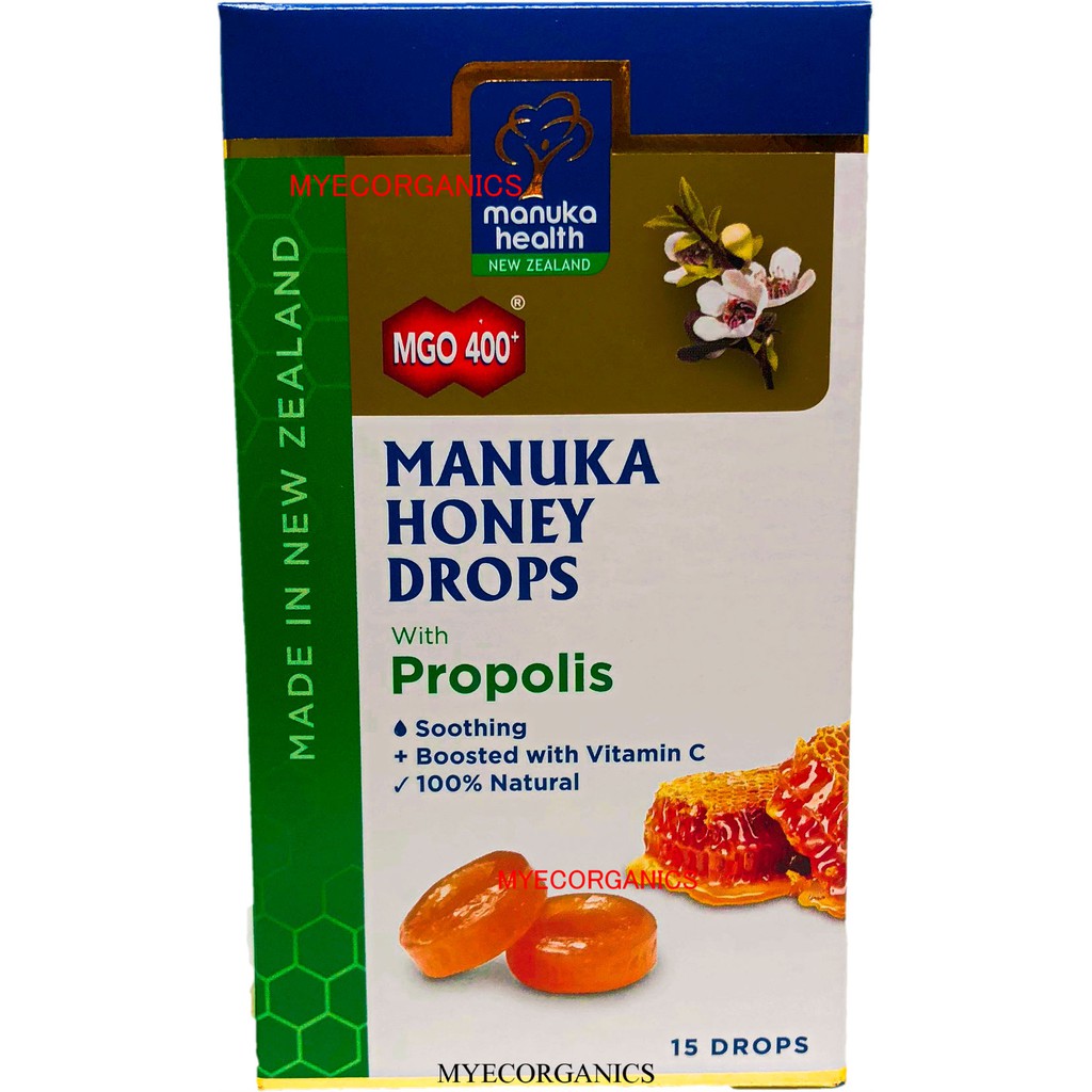 Manuka Honey Drops with Propolis, MGO400, 15 Drops Shopee Malaysia