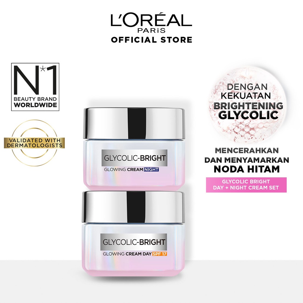 Original L'oreal Glycolic Bright Day / Night Cream Day / Night Cream