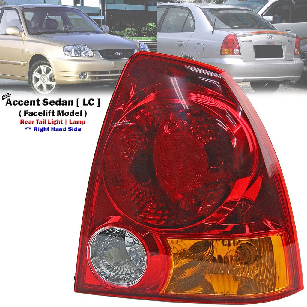 Rear Right RHS Tail Light Lamp For Hyundai Accent Sedan 1.5 LC FL 2003