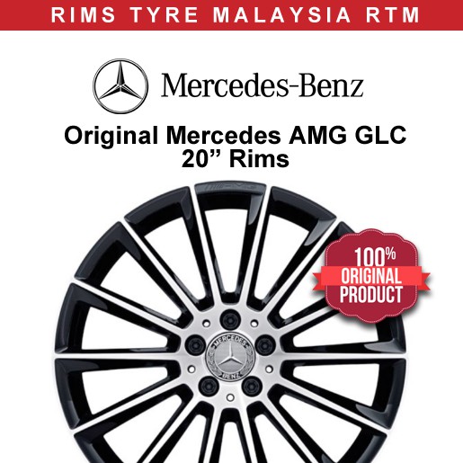 Original Mercedes Amg Glc 20 Multispoke Rims Genuine 20 Inch Polished Gloss Black Shopee Malaysia