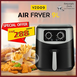 Ready Stock 9l Big Premium Air Fryer Capacity Multipurpose Fry Roast Grill Oil Free Boleh Muat Satu Ayam Shopee Malaysia
