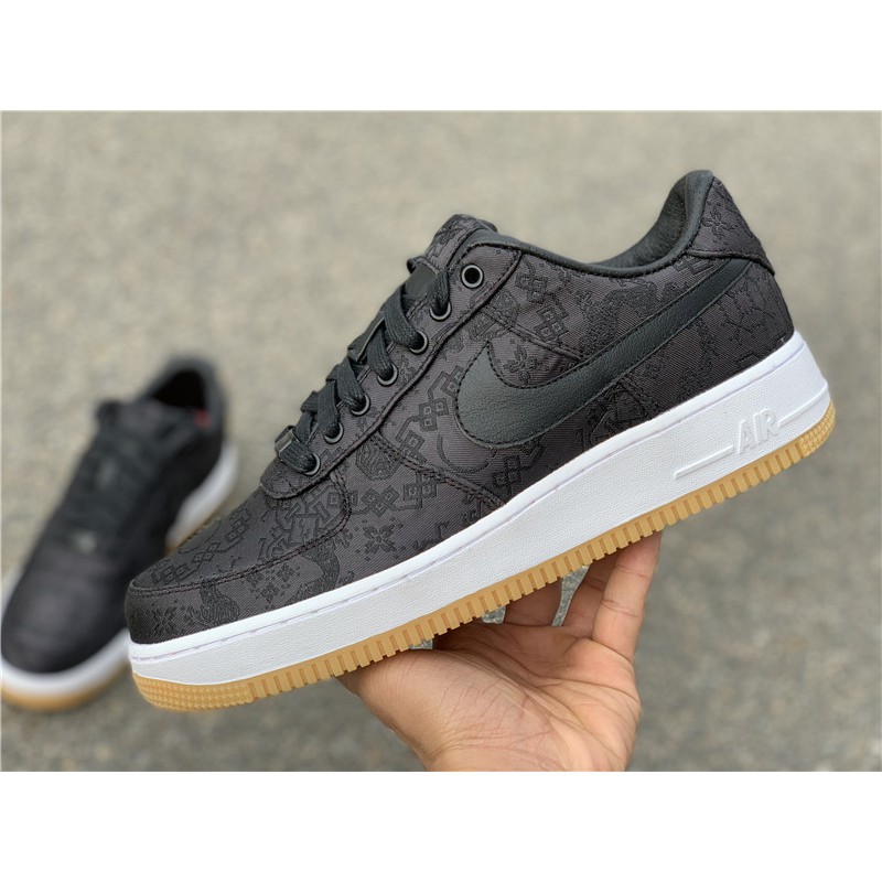 clot nike air force 1 black