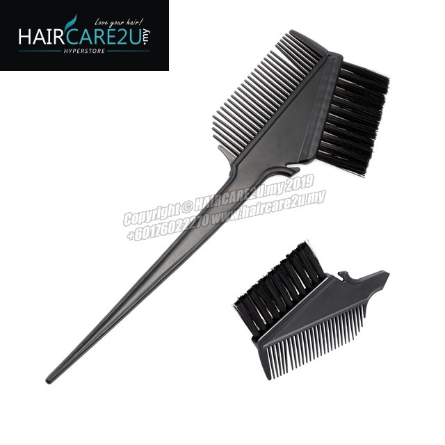 hair dye brush with comb