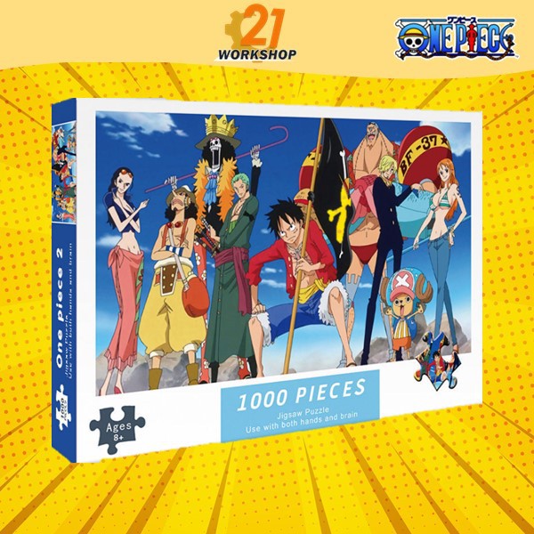 (Ready Stock) 1000 Pcs Jigsaw Puzzle  One Piece Luffy All Staff 75CM x 50CM 1000 piece Puzzle 3518