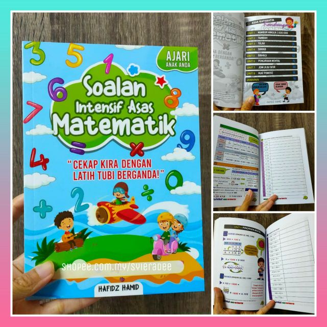Buku Latihan Matematik Soalan Intensif Asas Matematik 1000 Soalan Beserta Jawapan Shopee Malaysia