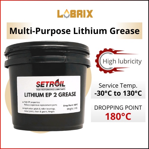 LUBRIX Setroil Lithium Grease EP 2 Grease Bearing Grease Minyak Grease