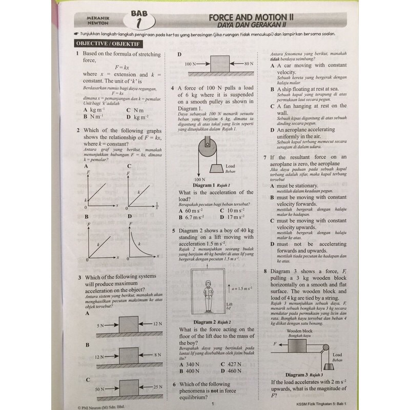 Buku Latihan Kssm Fizik Tingkatan 5 20 21 Shopee Malaysia