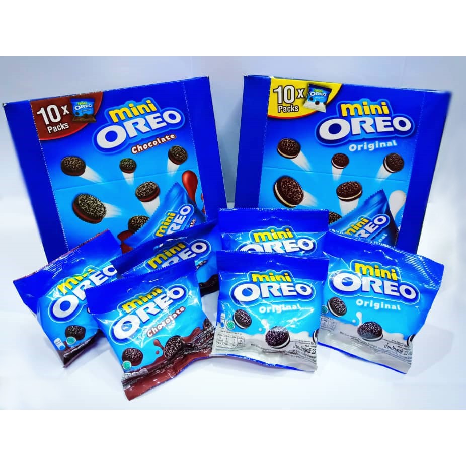 Mini Oreo Original 20 4g X 10 Pack Chocolate Vanilla Shopee Malaysia