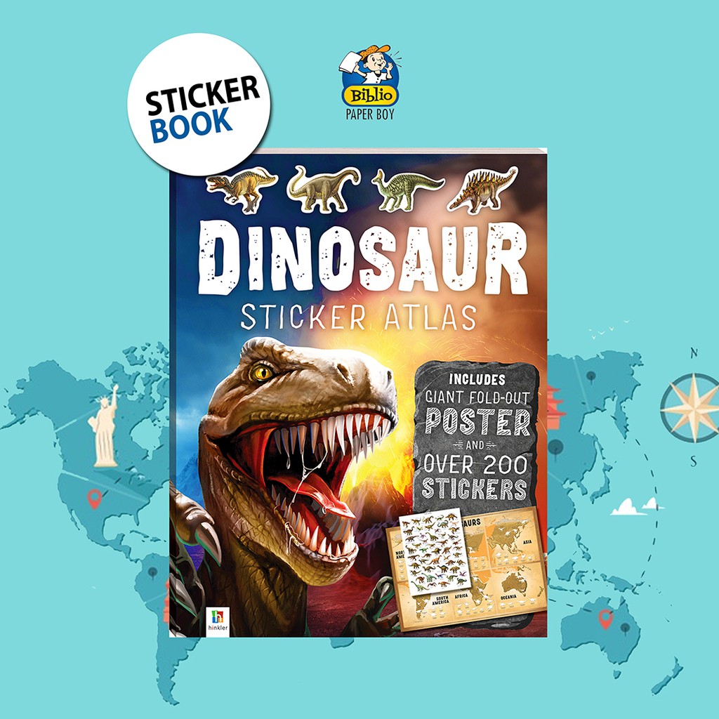 Dinosaurs Sticker Atlas (Sticker Book) Shopee Malaysia