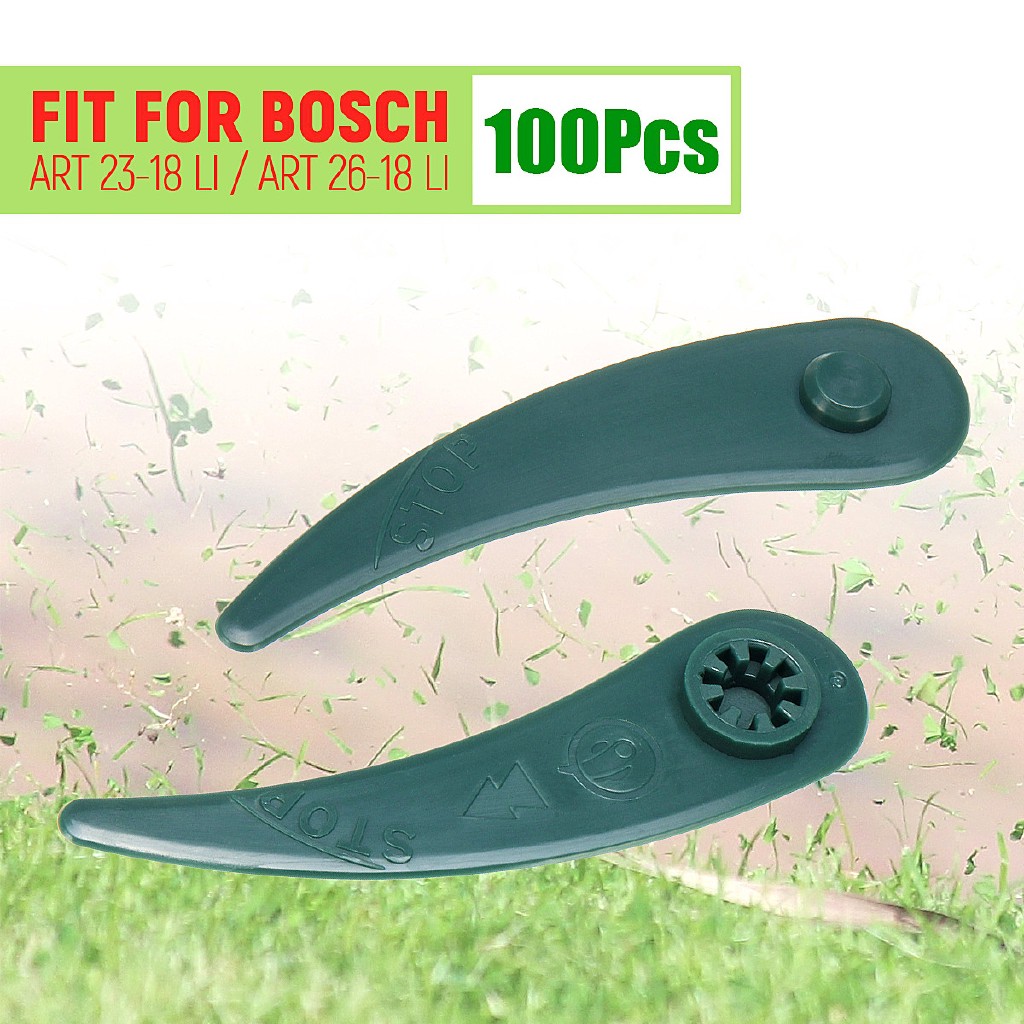 100x Plastic Trimmer Blades For Bosch Art 23 18 Li Art 26