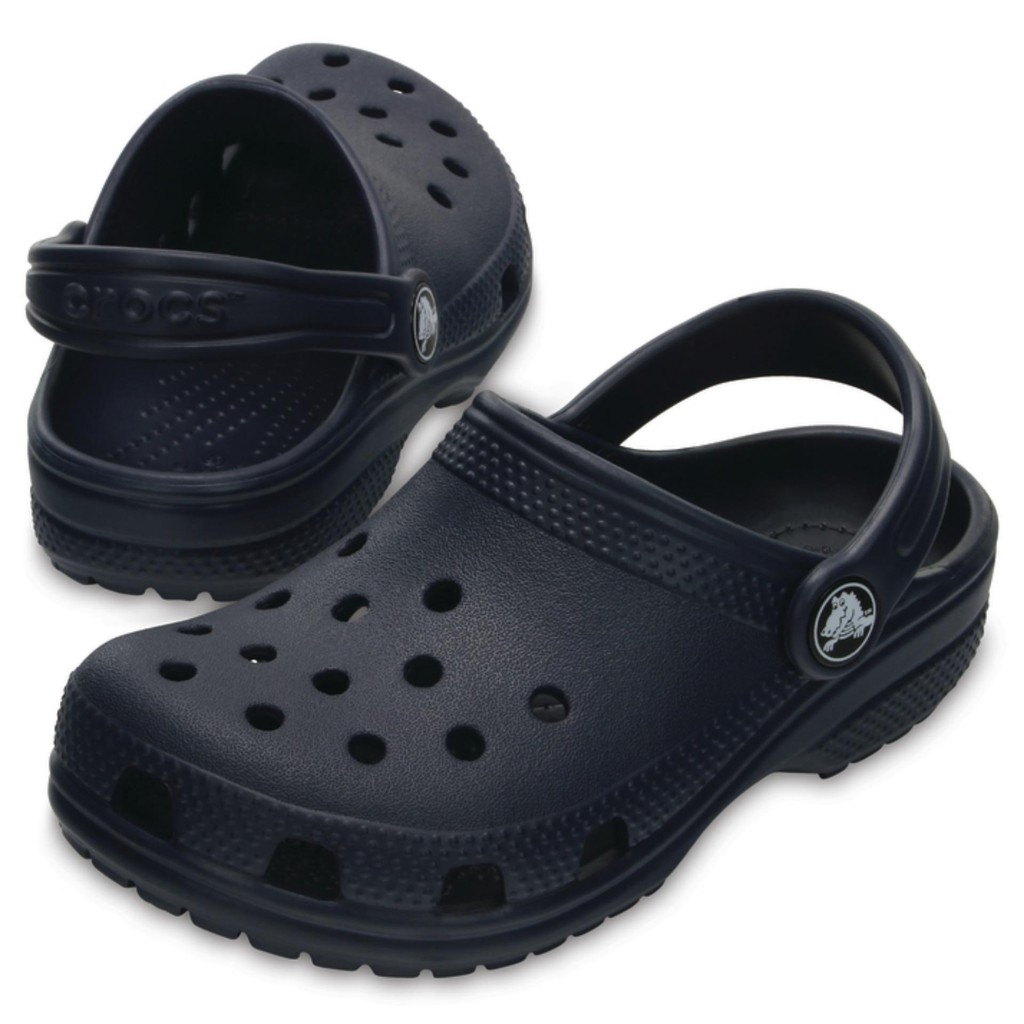 Crocs Kids Classic Clog KU Navy Shopee Malaysia