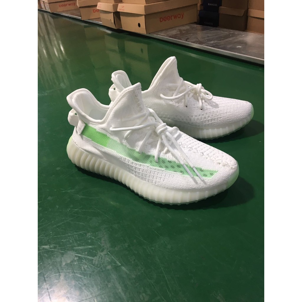yeezy green white