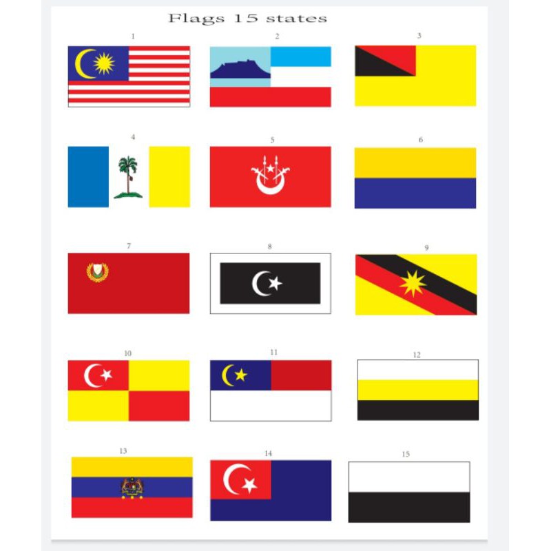 Sticker Malaysia flags and negeri flags. | Shopee Malaysia