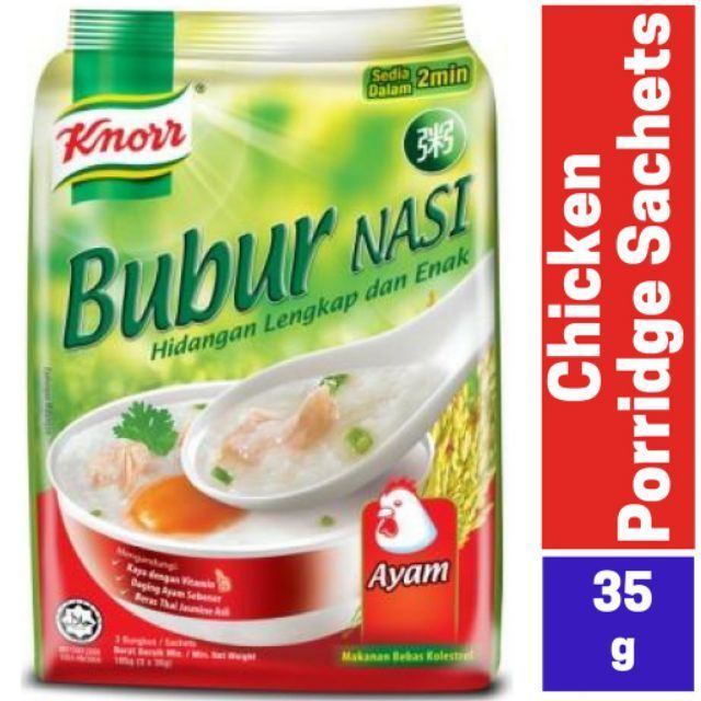 KNORR BUBUR NASI SACHET PORRIDGE (3X35G)105G | Shopee Malaysia