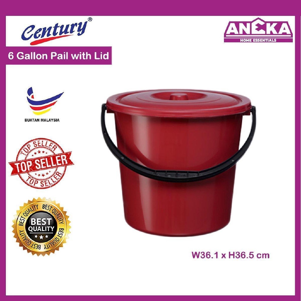 6 gallon bucket with lid