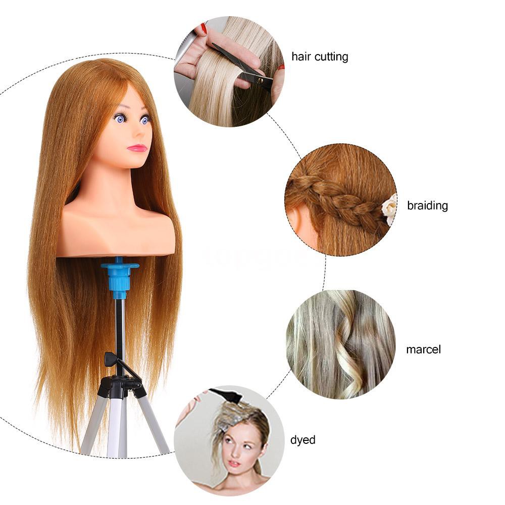 100% Human Hair Mannequin Head For Braiding Manikin Head For Hairdresser  Professional Cosmetology Dummy Head | Shopee Malaysia