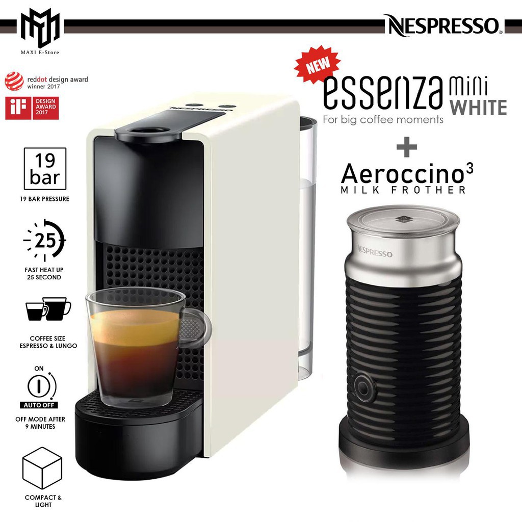Nespresso A3NC30MEWHNE Essenza Mini Capsule Coffee Machine