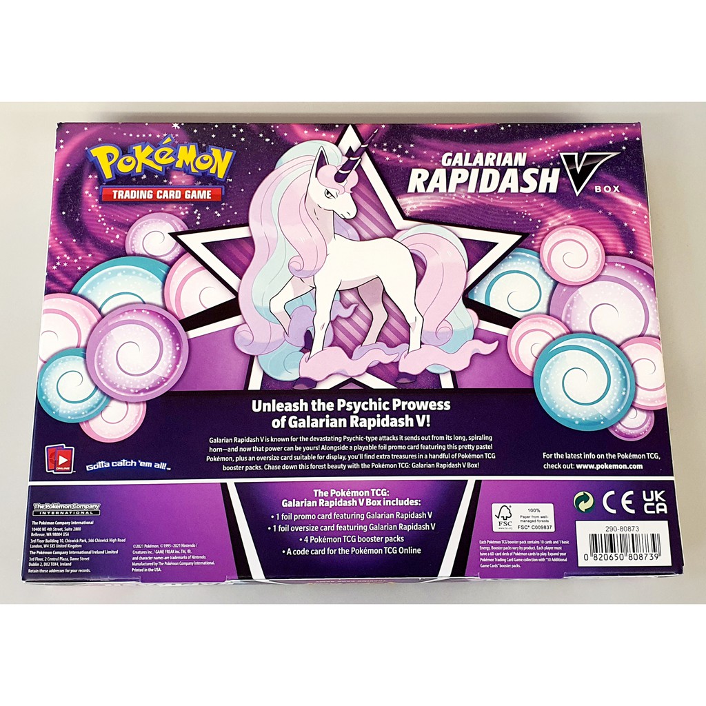 Pokemon Tcg Galarian Rapidash V Box Shopee Malaysia