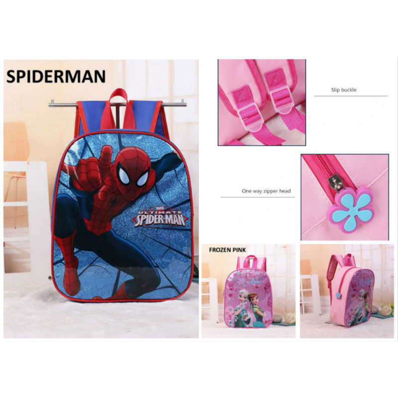 pink spiderman backpack