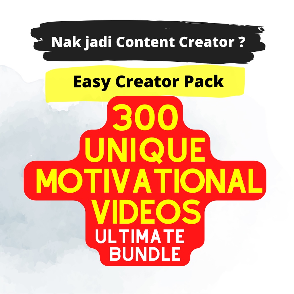 300 Motivation Videos Content | Konten Motivasi | Short/Reel/Post/Story | Creator Pack