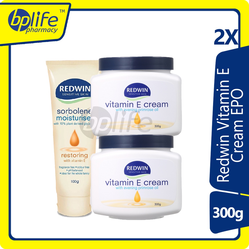 Redwin Vitamin E Cream EPO 300g x 2 FREE Moisturizer 100g Shopee Malaysia