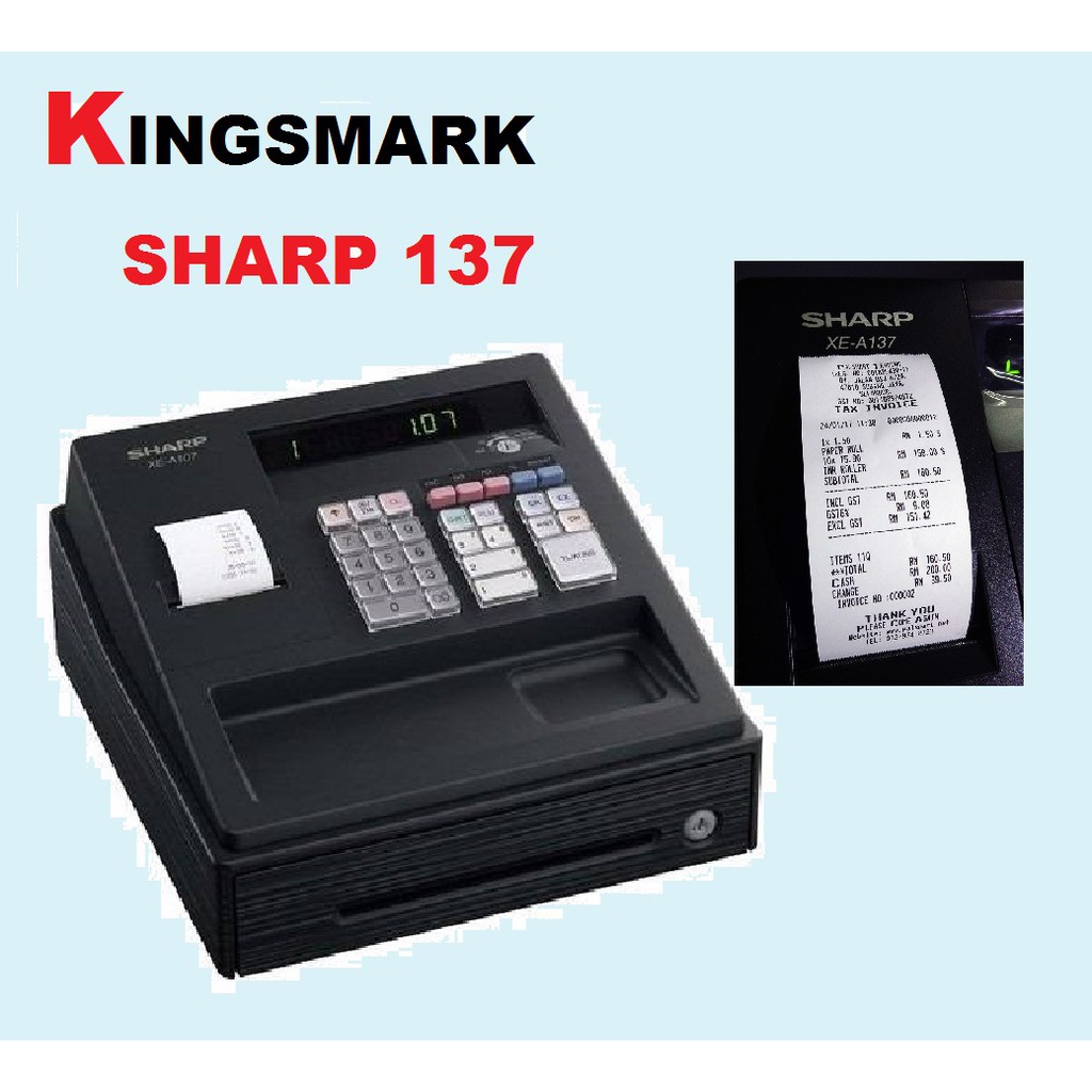 2019 SHARP XEA137 CASHIER MACHINE CASH REGISTER (5 year warranty