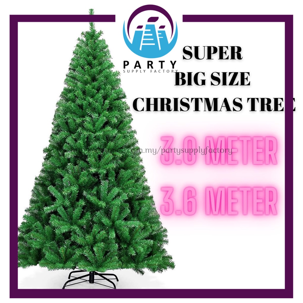Supersize 3.6 Meter / 3 Meter Tall Christmas Tree with Heavy Leaves For
