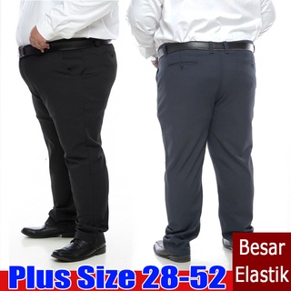 【Seluar Untuk Bekerja】Saiz Besar 50 52 Seluar Slack Lelaki Seluar Perniagaan Stretchtable Cotton Men's Plus Size Formal Pants For Work
