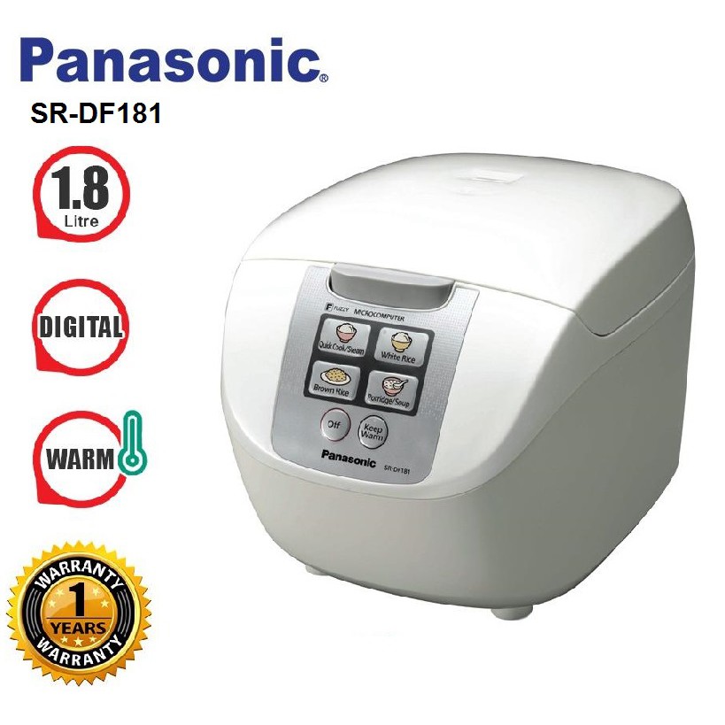 Panasonic 1.8L Mechanical Jar Rice Cooker (Microcomputer) SR-DF181 ...