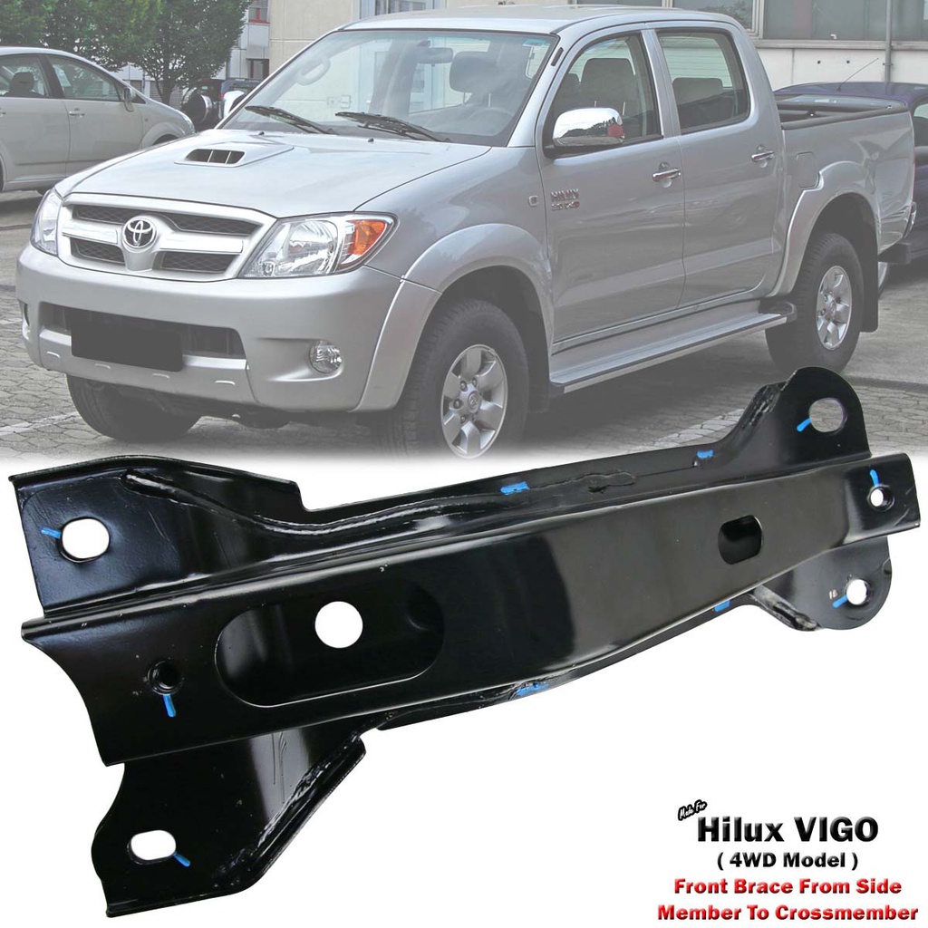 [Local Ready Stock] Front Brace From Side Member To Crossmember Toyota Hilux VIGO 4WD 2005-2014 KUN25 KUN26