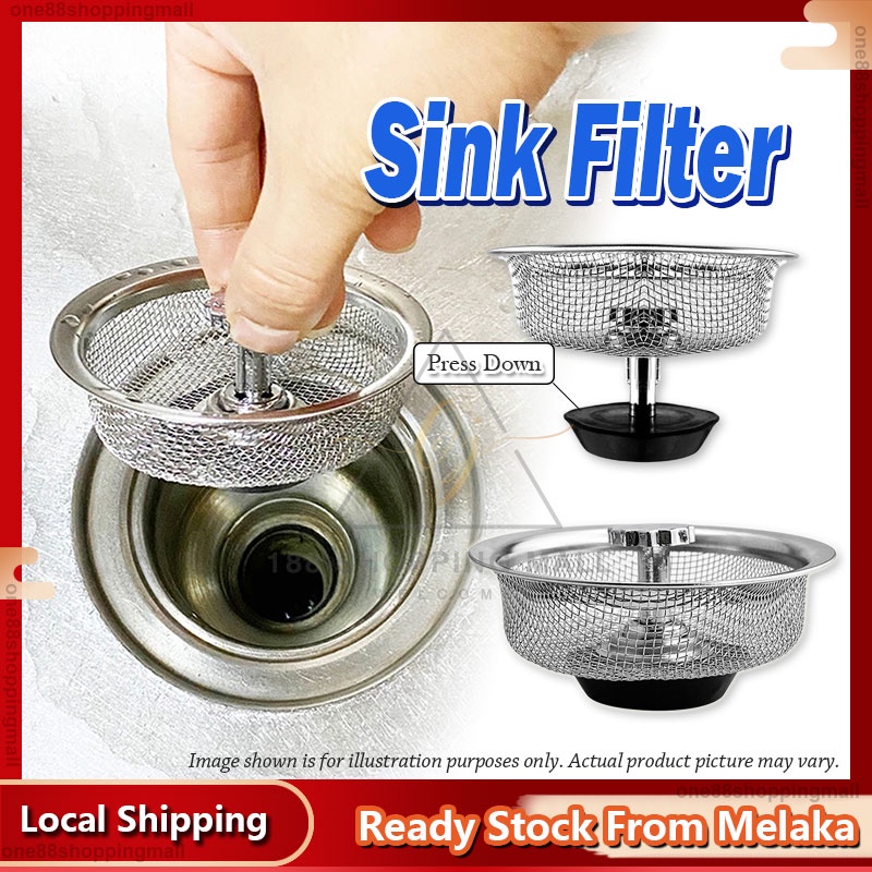 Stainless Steel Sink Strainer Waste Disposer Outfall Strainer Sink Filter Hair Sewer Outfall Kitchen Accessories Tool