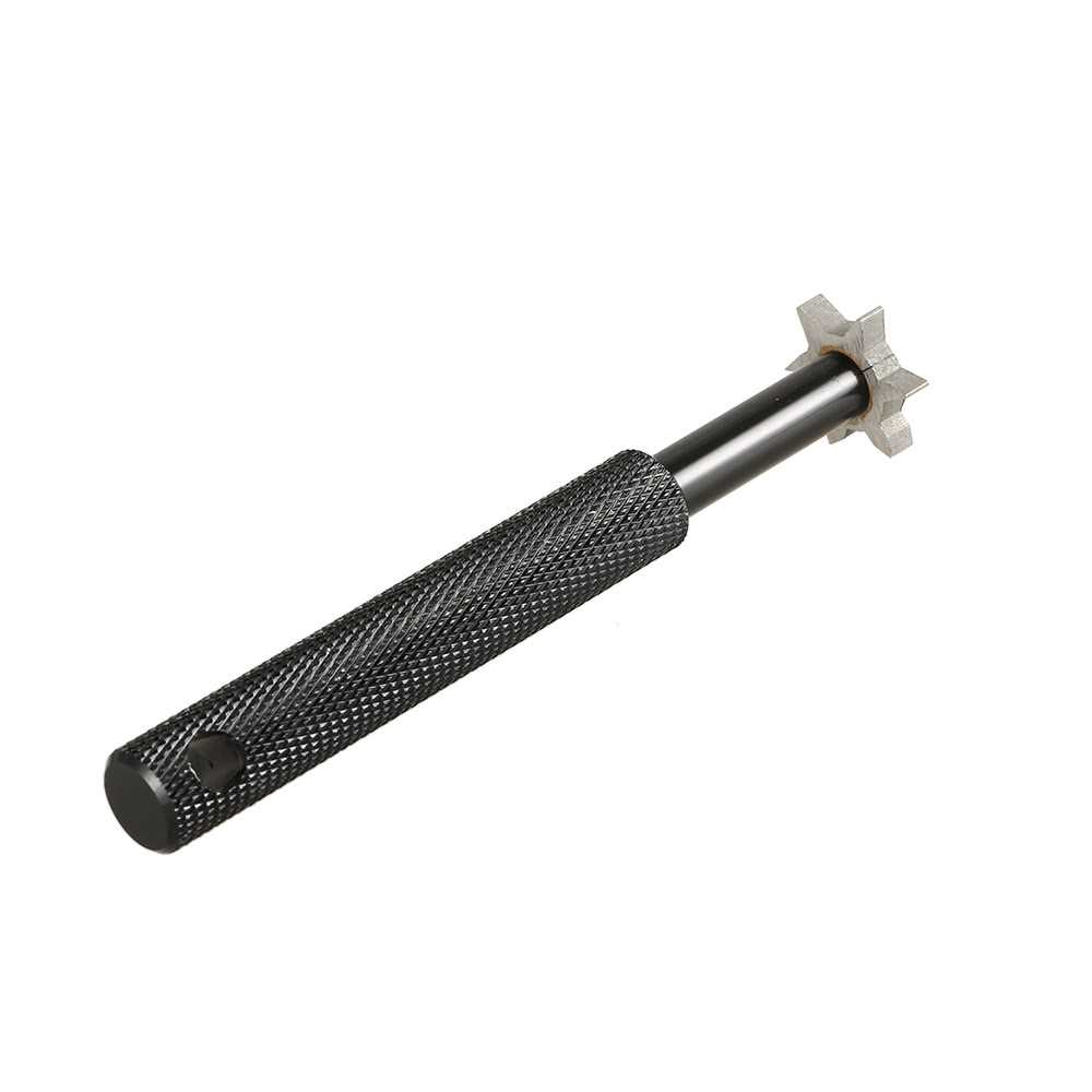 Golf Groove Sharpener Tool Six Cutters Club Cleaning Tool (black