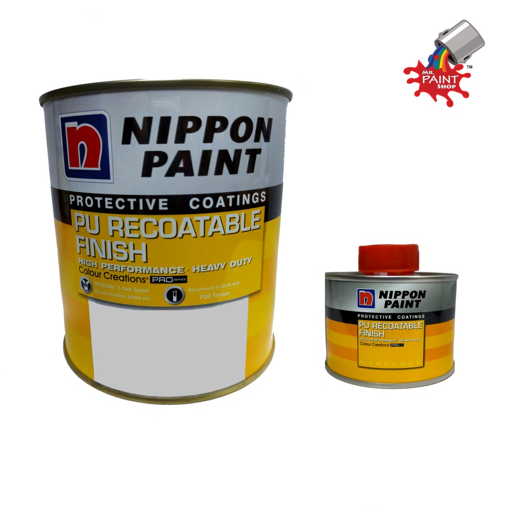 1L SET NIPPON PAINT PU RECOATABLE FINISH (GLOSS) (+ HARDENER) - BS22D45 ...