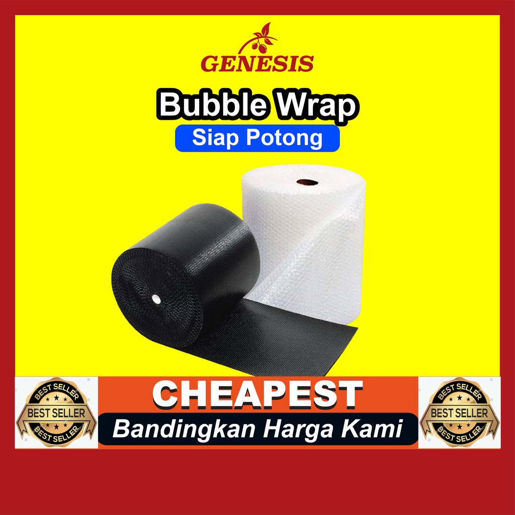 Siap Potong Bubble Wrap 50cm1m 1m1m Clear Transparent Black For