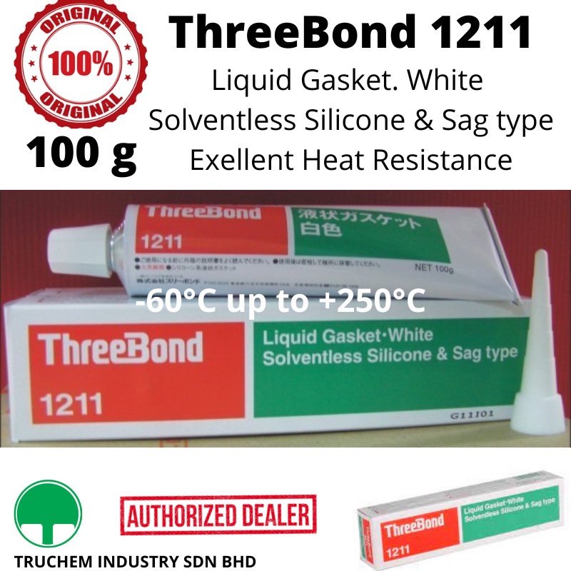 100 Original ThreeBond TB1211 Liquid Gasket White Solventless Silicone