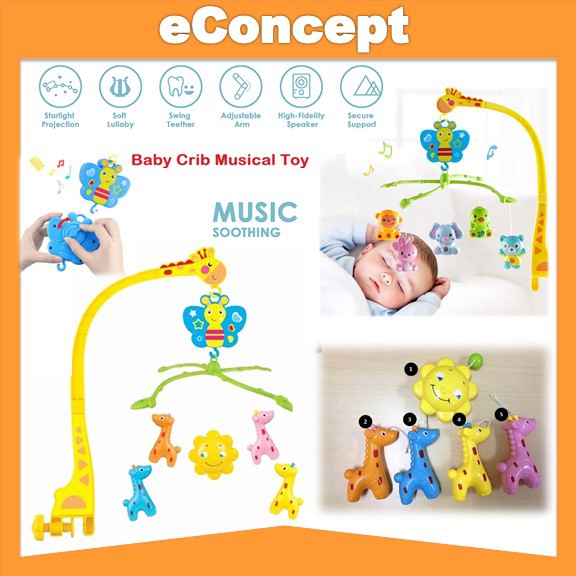 Baby Musical Crib Mobiles Baby Bed Bell Toys With Hanging Rotating