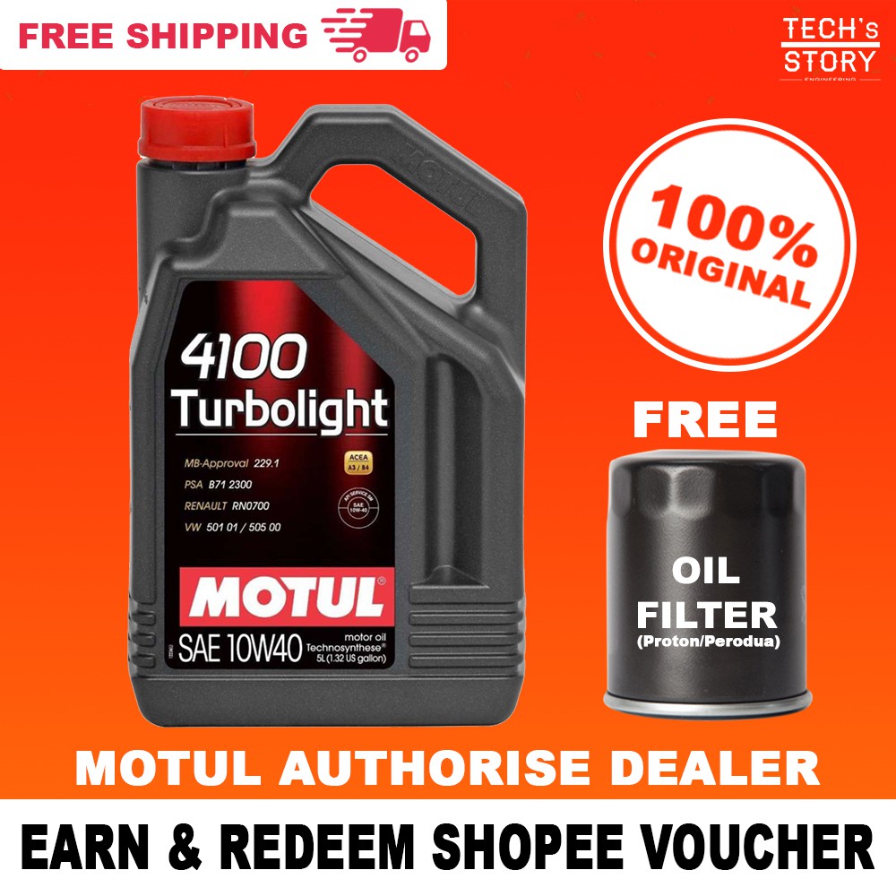 Motul 10W40 4100 Turbolight 10W-40 4L ORIGINAL | Shopee Malaysia