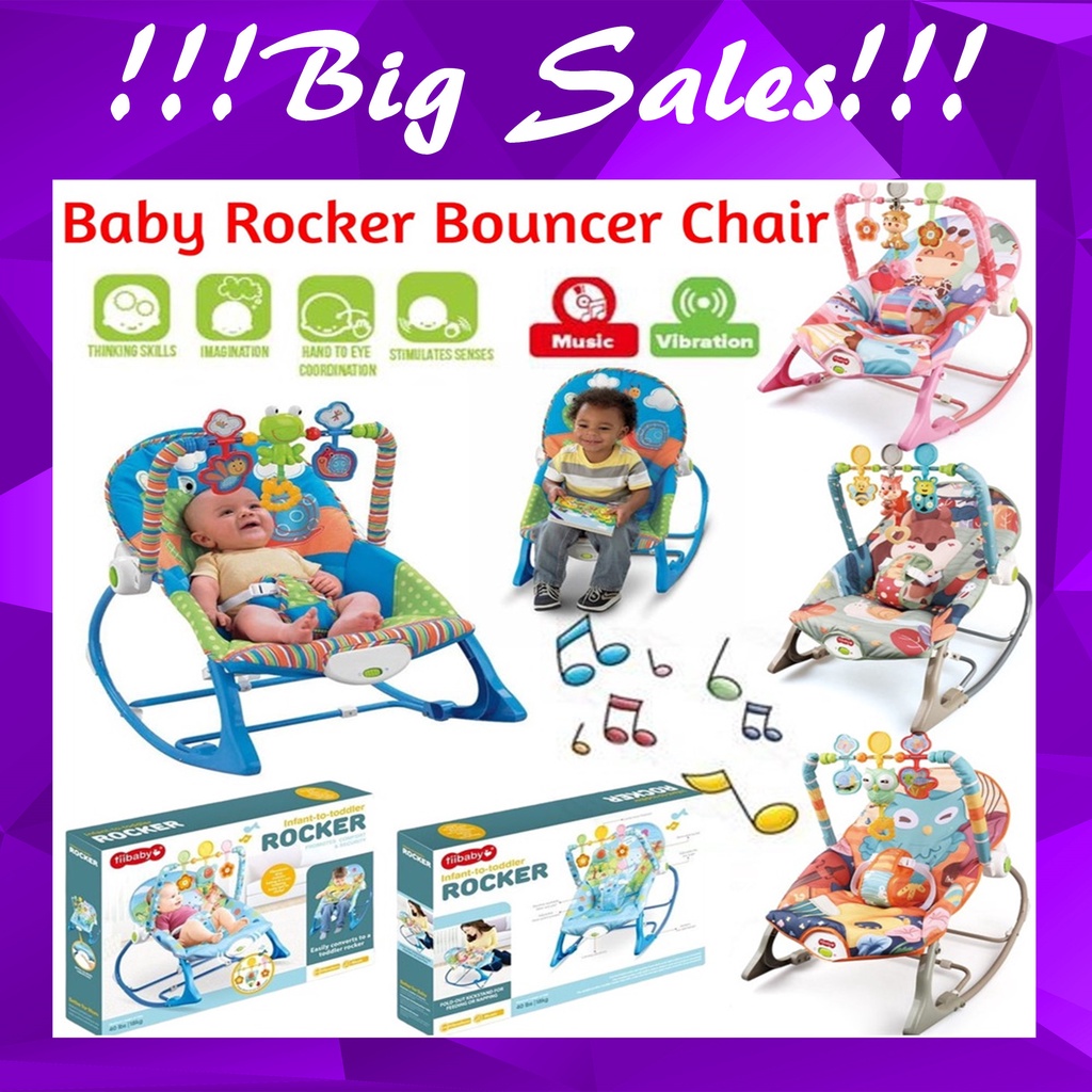 Ready Stock Premium Rocker Bouncer Toddler Music Sleeping Baby Rocking