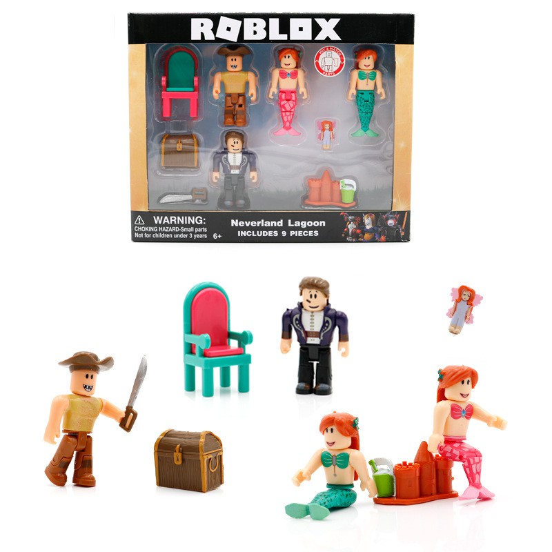 6pcs Set Pvc Game Roblox Figures Toy Kids Building Block Doll Shopee Malaysia - cf combo roblox