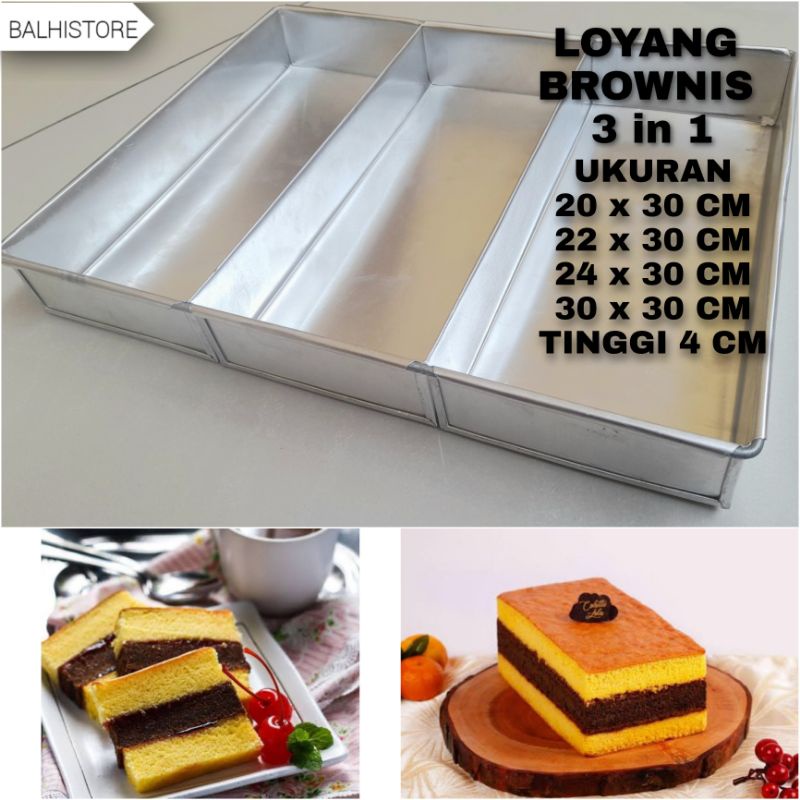 3 in 1 Surabaya Lapis Legit Cake Pan / Brownie Pan / Lapis Cake Mold