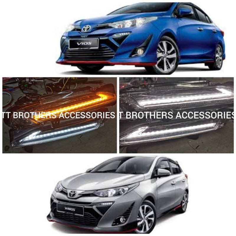 TOYOTA yaris vios DRL LED DAYTIME RUNNING LED daylight with signal