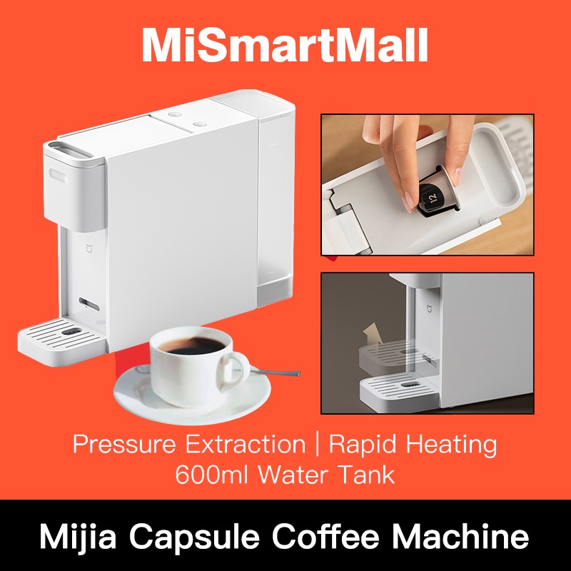 [Ready Stock] Xiaomi Mijia S1301 Capsule Espresso Coffee Machine Maker (One-Click Extraction)