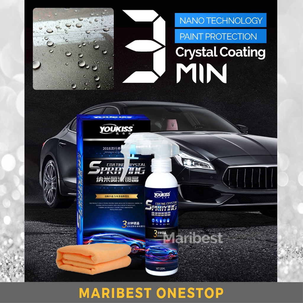 YOUKISS 200ML 3 MINUTES AUTOMOTIVE COATING NANO COATING AGENT CRYSTAL COATING SPRAYER CAR