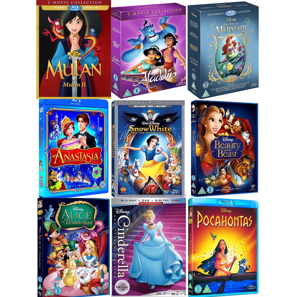 Tempat)50 x Best of Cartoon Animation Bluray Movies Collection Part 3  /Disney Classic 1080p Resolution/Subtitles/ Ready | Shopee Malaysia